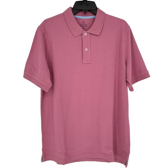 Land's End Men's Short Sleeve Cotton Supima Polo Shirt - Picture 1 of 5